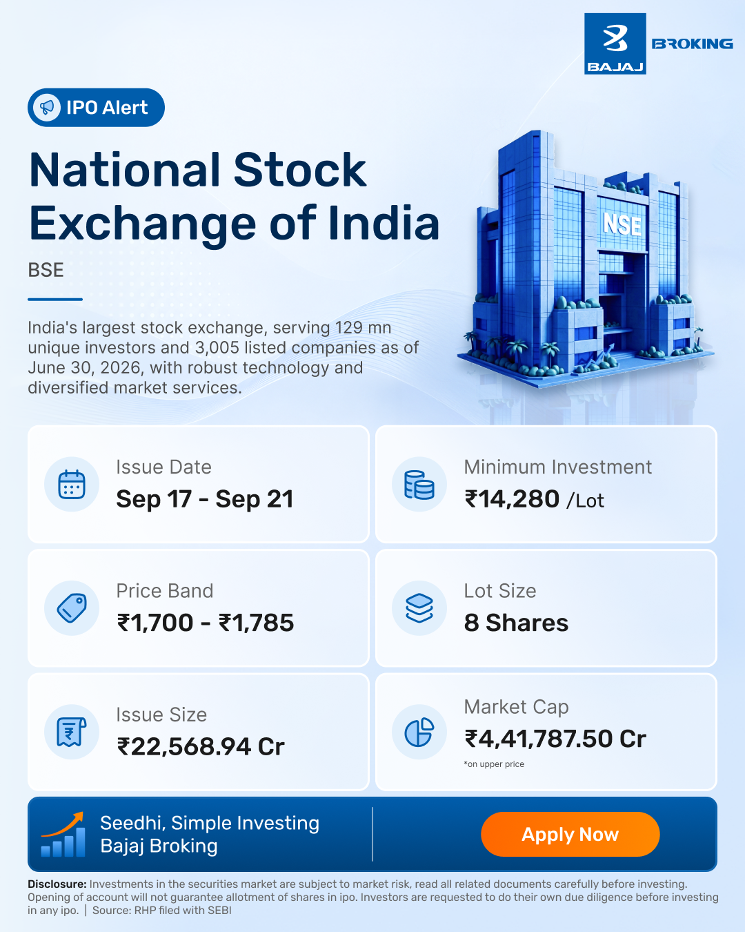 NSE IPO - Apply Now